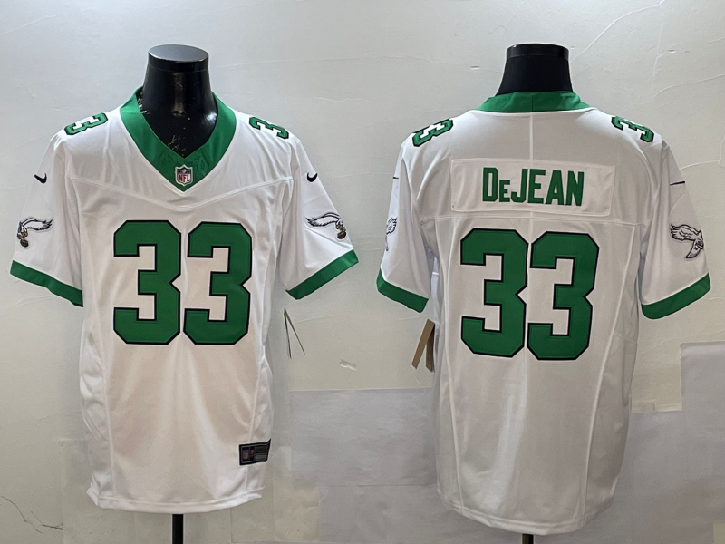 Men's Philadelphia Eagles Cooper DeJean #33 White Jersey